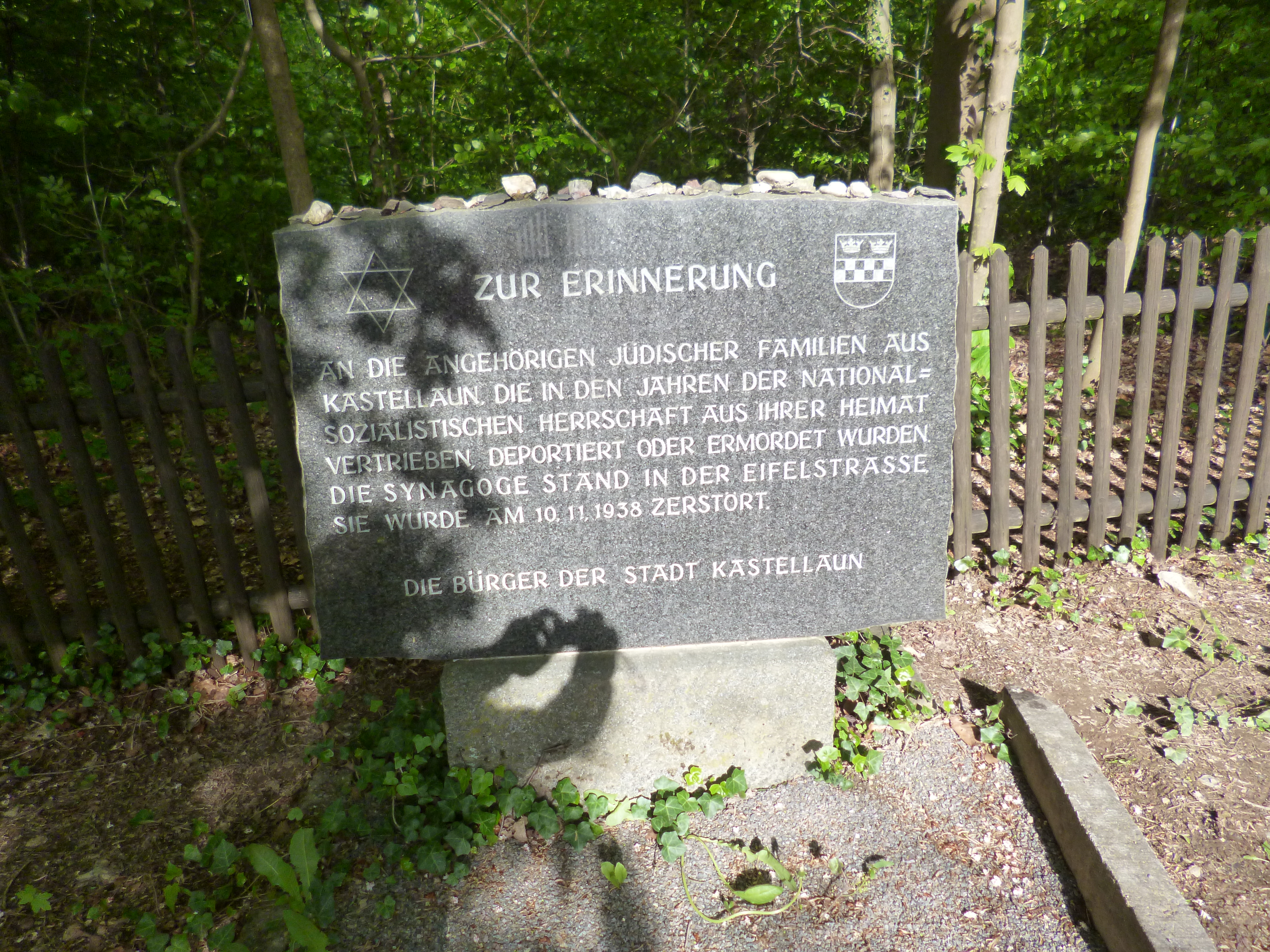 1986 - der erste Gedenkstein für jüdische Bürger in der Region